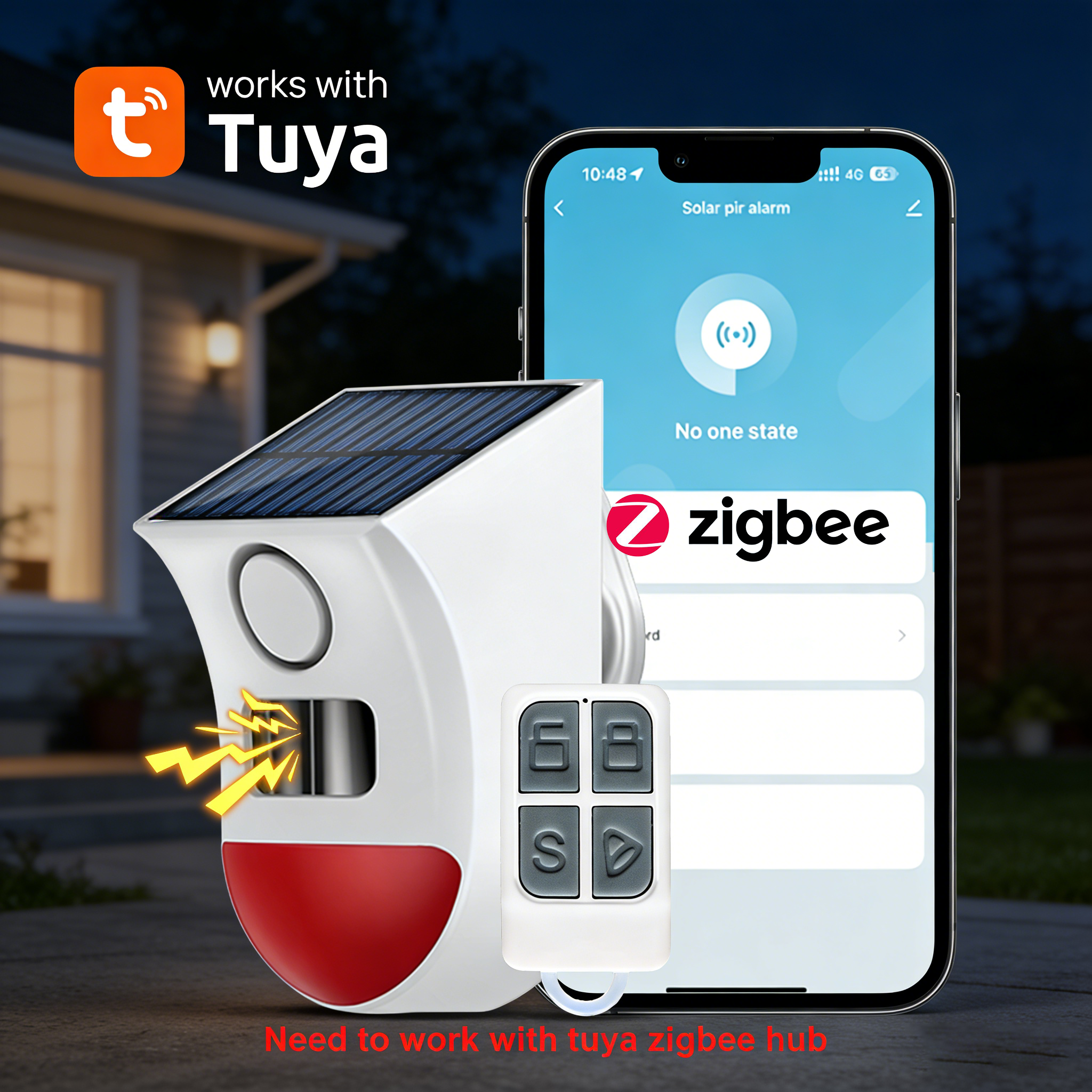 Sim Gsm Alarm - Tuya Zigbee Solar Siren Alarm Outdoor