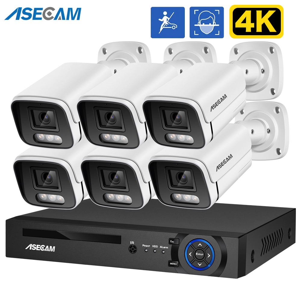 Home Security Outdoor Camera System - 8MP 4K Ai Face Detection Security