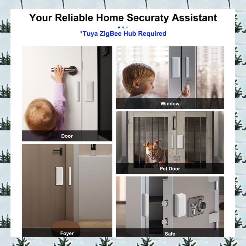 Home Security With Alarm - ABLG Tuya Zigbee Door Sensor Window