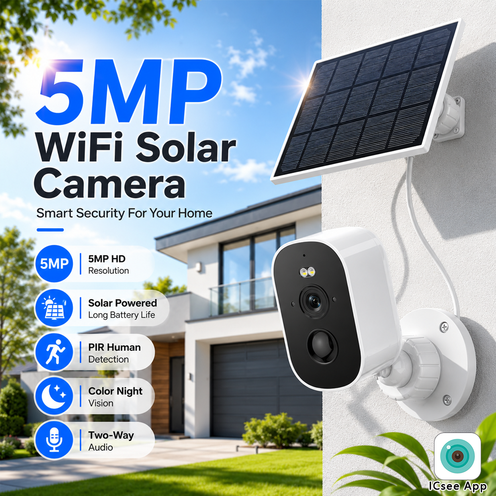 5MP WiFi Solar Security Camera - đánh giá và giá Home Yard Security