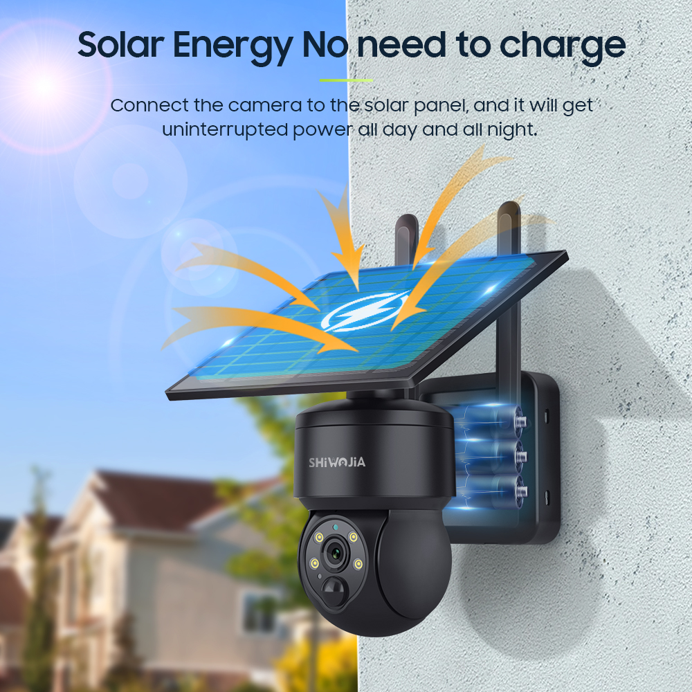 SHIWOJIA WIFI Wireless PTZ Sol - đánh giá và giá Home Security Outdoor Camera System