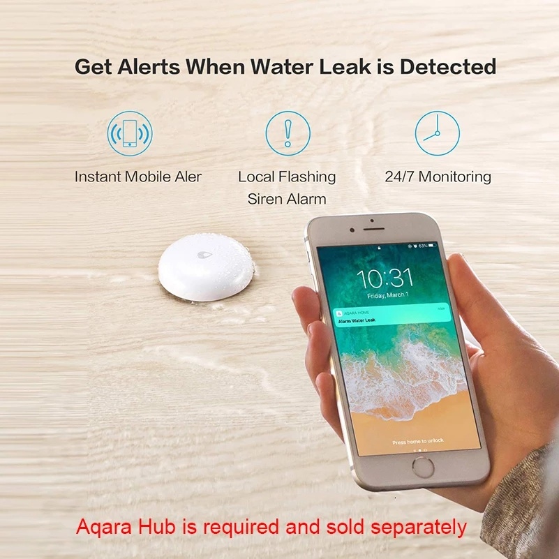Aqara ZigBee Water Leak Sensor - đánh giá và giá Mi Home Security Xiaomi