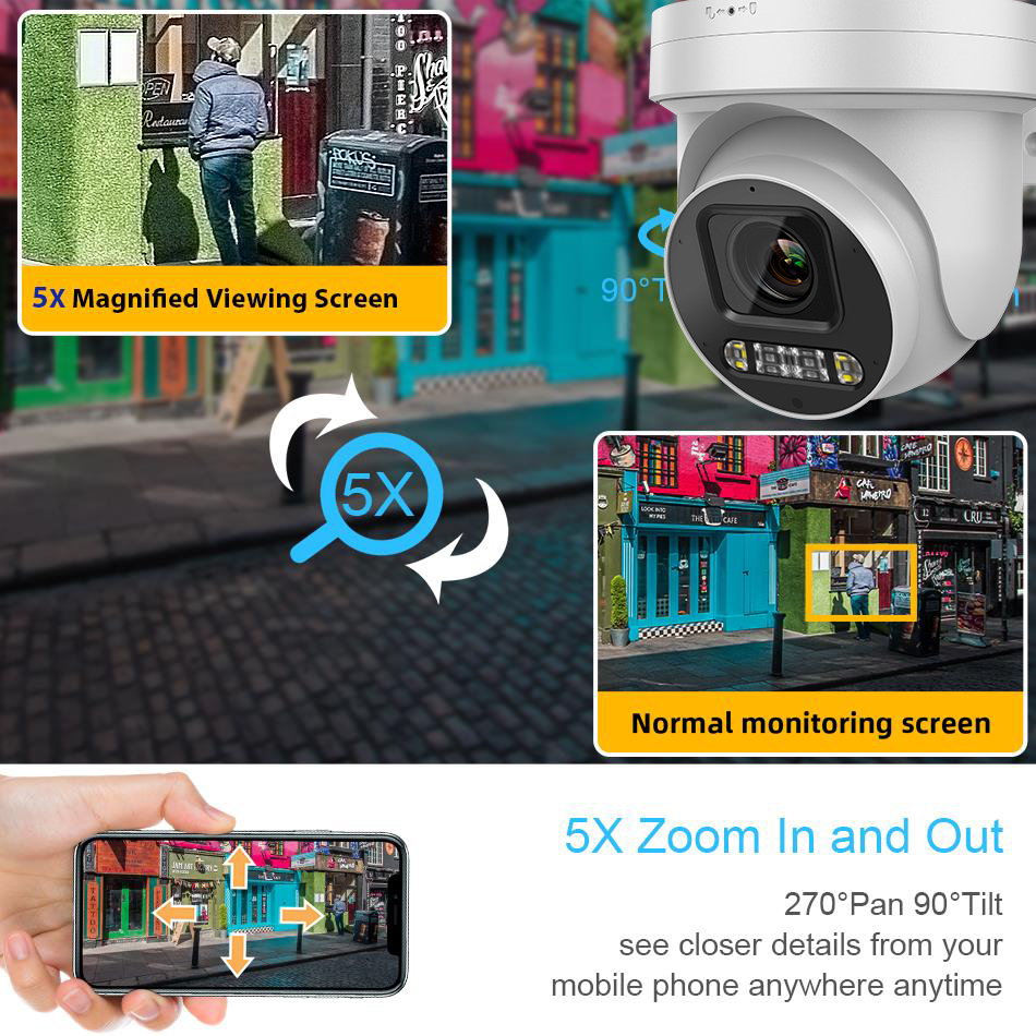 8MP ColorVu PTZ IP Camera 5X Z - đánh giá và giá Home Security Hikvision