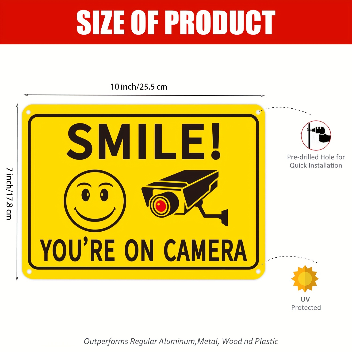 HD Metal Tin Sign Smile You're - đánh giá và giá Home Yard Security