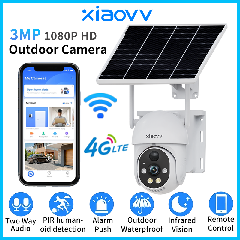 XIAOVV Solar camera wireless 4 - đánh giá và giá Home Security Outdoor Camera System