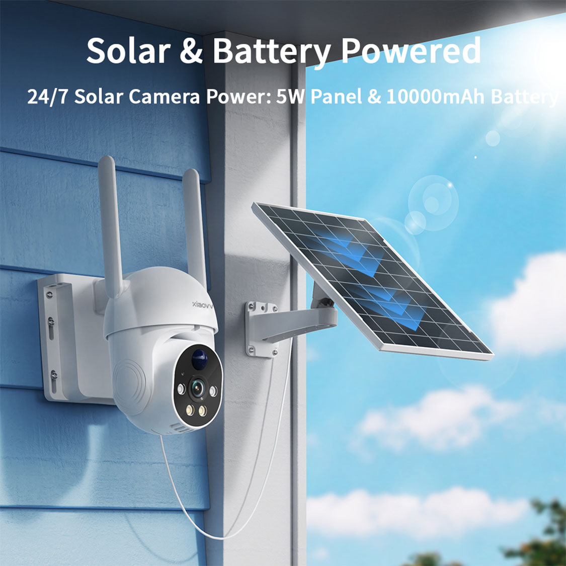 XIAOVV Solar camera wireless 4 - đánh giá và giá Home Security Outdoor Camera System