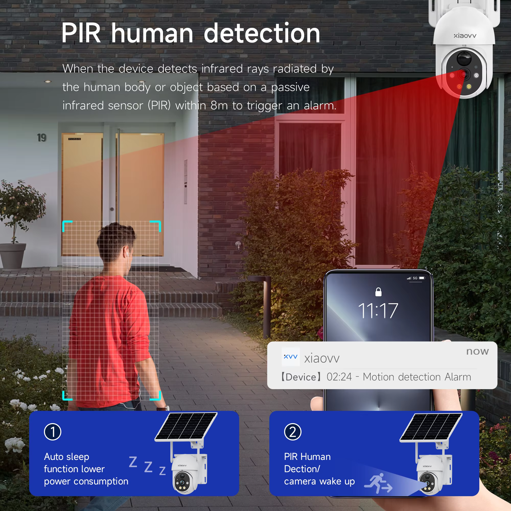 XIAOVV Solar camera wireless 4 - đánh giá và giá Home Security Outdoor Camera System