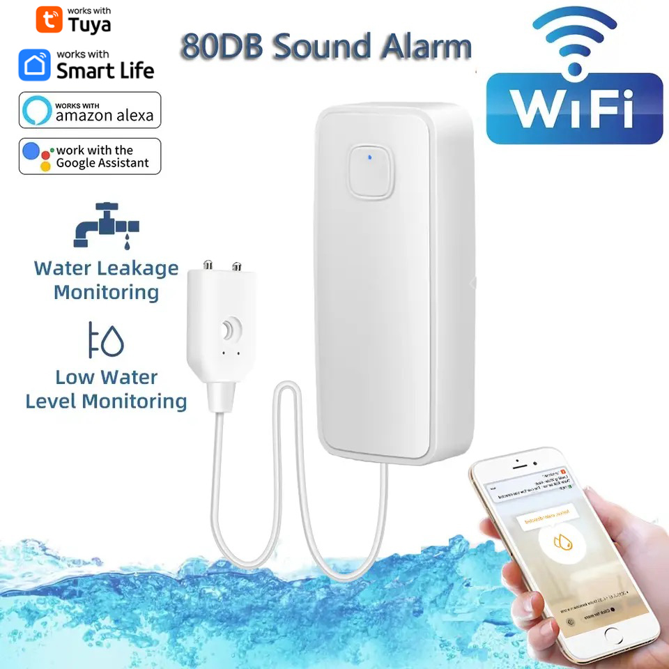 Tuya WiFi Smart Water Leak Sen - đánh giá và giá Home Security With Ai