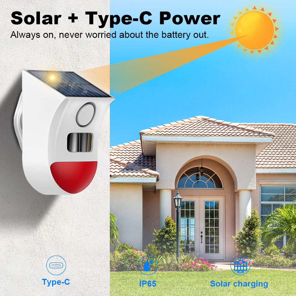 Tuya Zigbee Solar Siren Alarm  - đánh giá và giá Sim Gsm Alarm