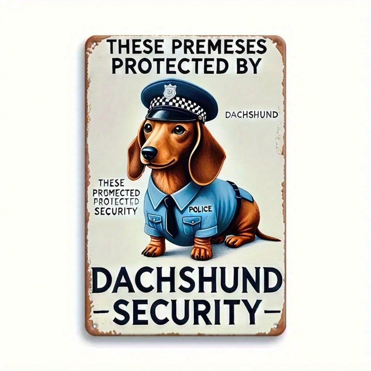 1PC Tin Sign Dachshund Securit - đánh giá và giá Home Yard Security