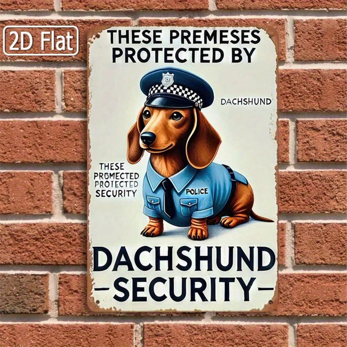 1PC Tin Sign Dachshund Securit - đánh giá và giá Home Yard Security