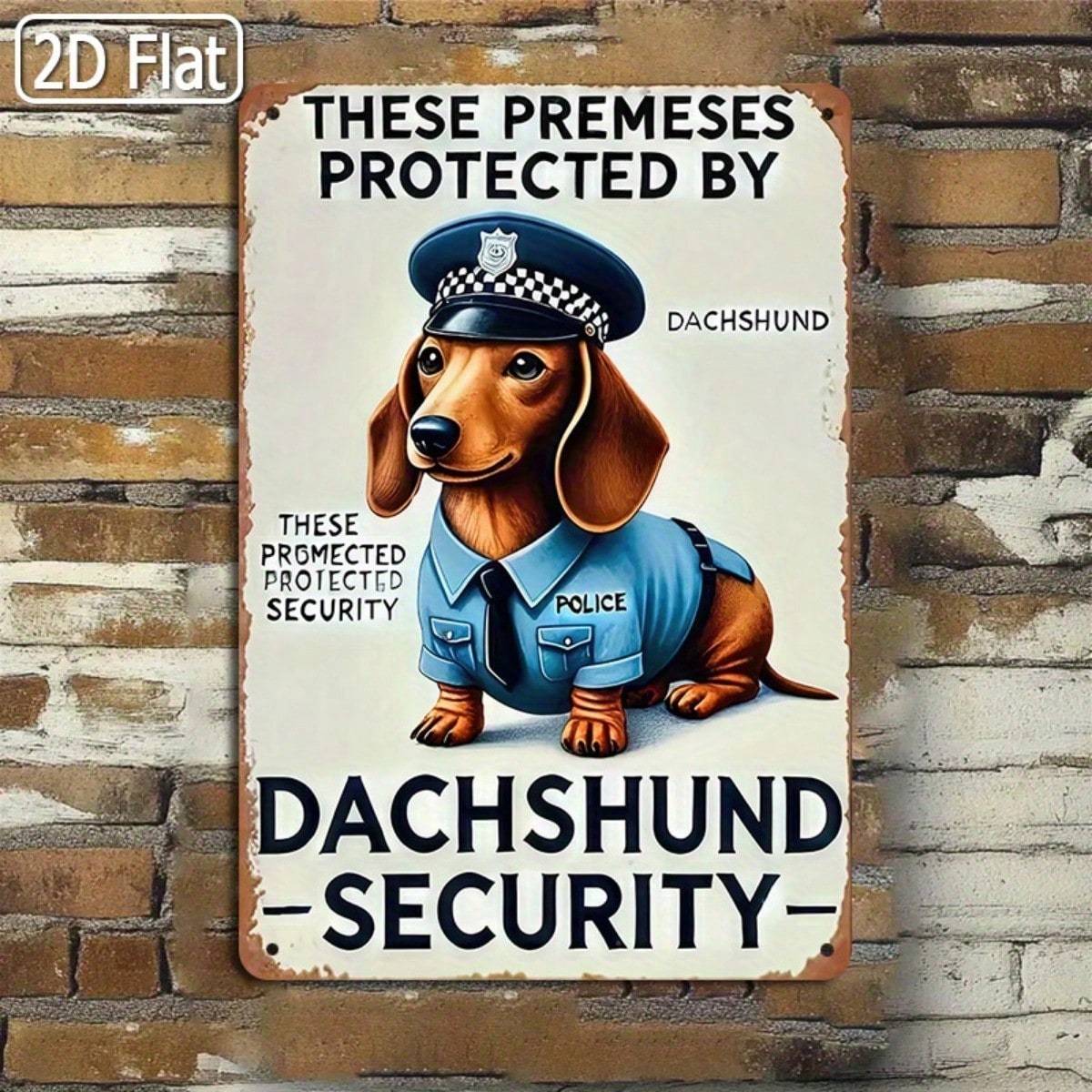 1PC Tin Sign Dachshund Securit - đánh giá và giá Home Yard Security