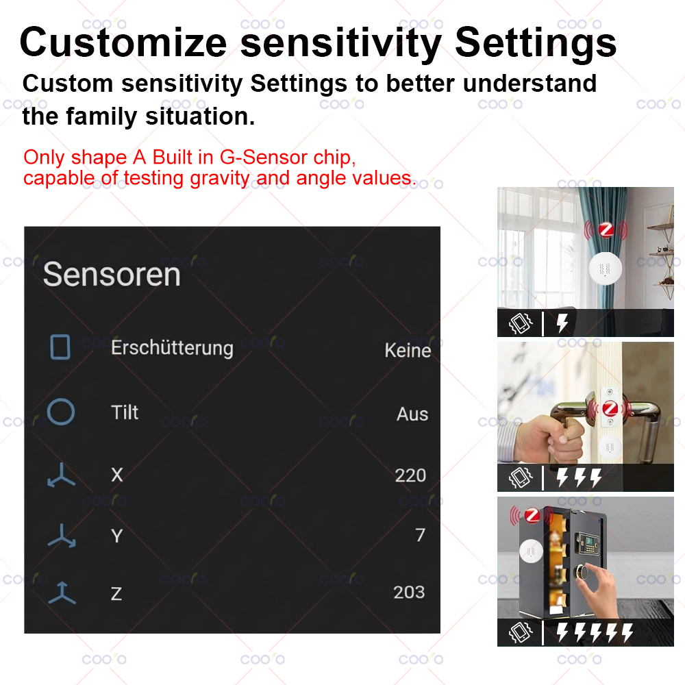 ZigBee 3.0 Vibration Sensor Re - đánh giá và giá Home Security With Alarm