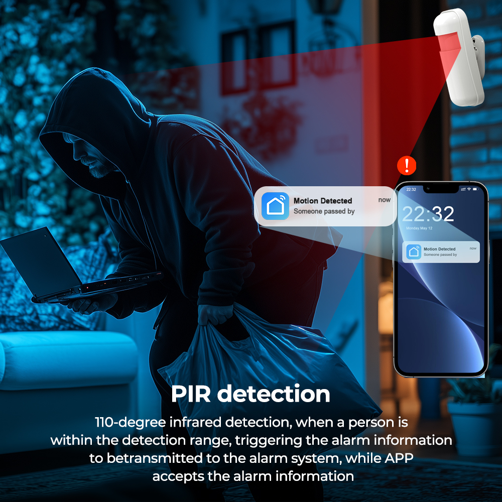 433MHZ PIR Sensor Home Alarm M - đánh giá và giá Sim Gsm Alarm