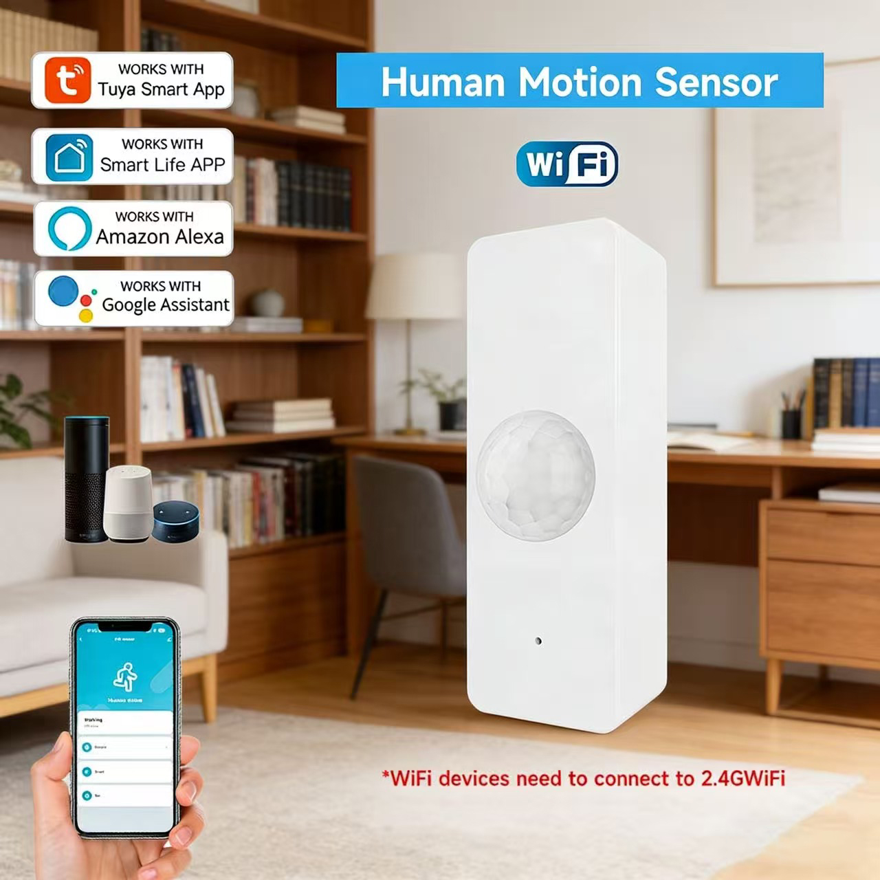 WiFi Smart PIR Motion Sensor T - đánh giá và giá Home Security With Alarm