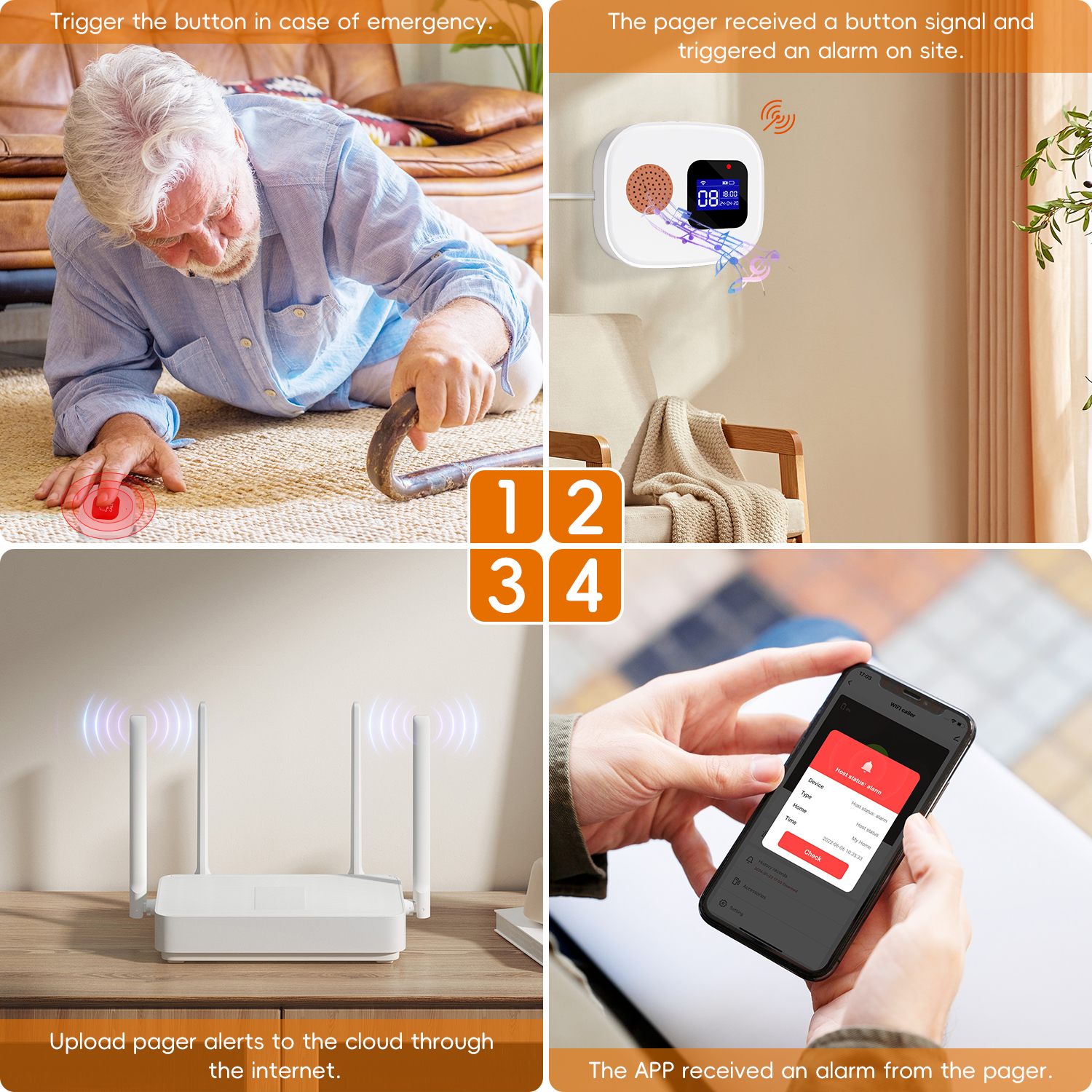 Emergency Call Button for Seni - đánh giá và giá Home Security With Ai