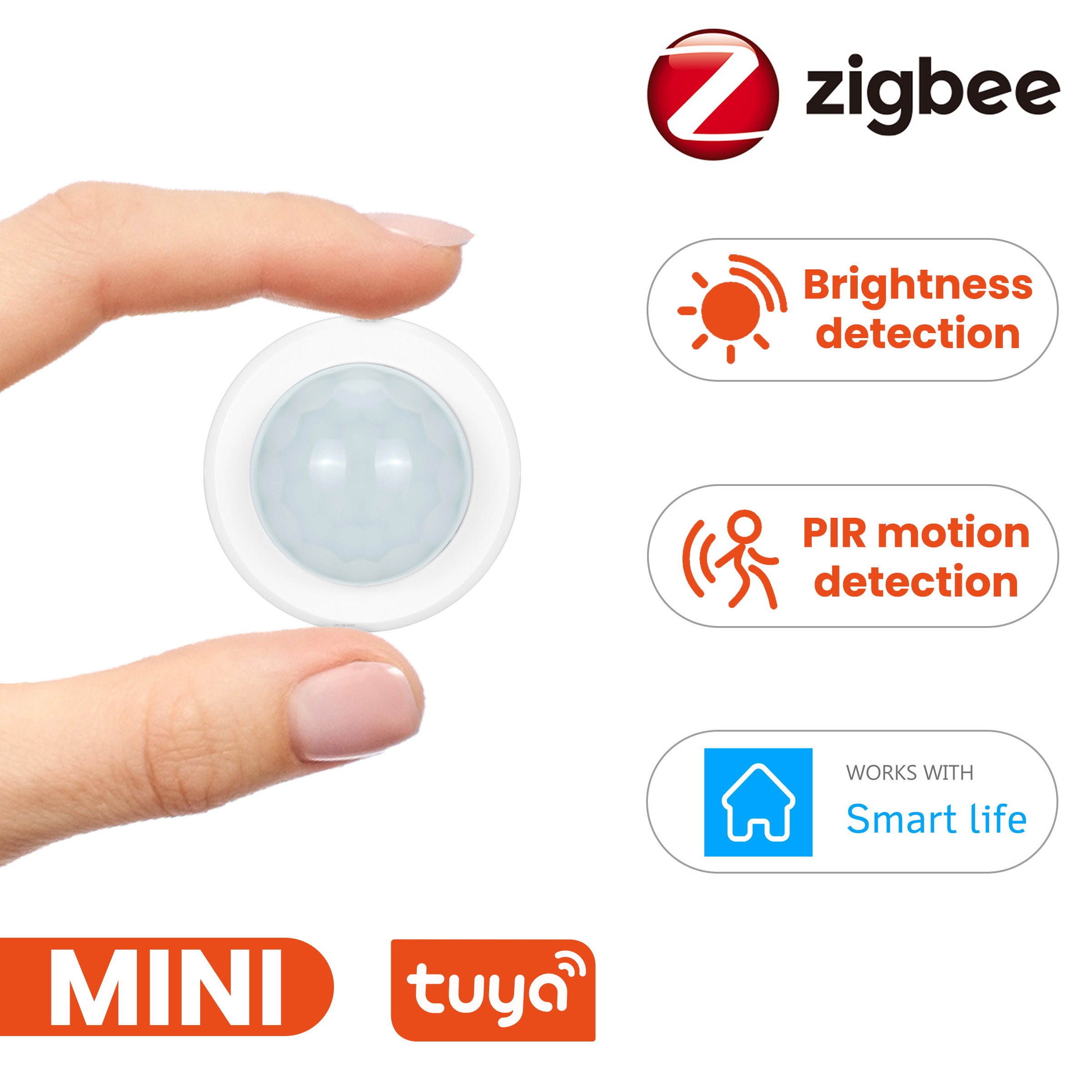 Zigbee 3.0 Mini PIR Motion Mov - đánh giá và giá Home Security With Alarm