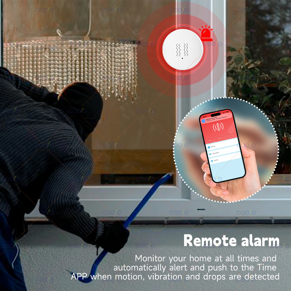 ZigBee Tuya Smart Vibration Se - đánh giá và giá Home Security With Alarm