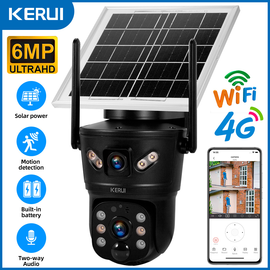 KERUI Outdoor 6MP Solar Camera - đánh giá và giá Home Security Outdoor Camera System