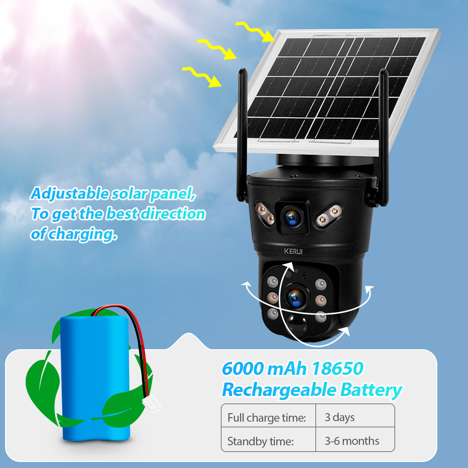 KERUI Outdoor 6MP Solar Camera - đánh giá và giá Home Security Outdoor Camera System