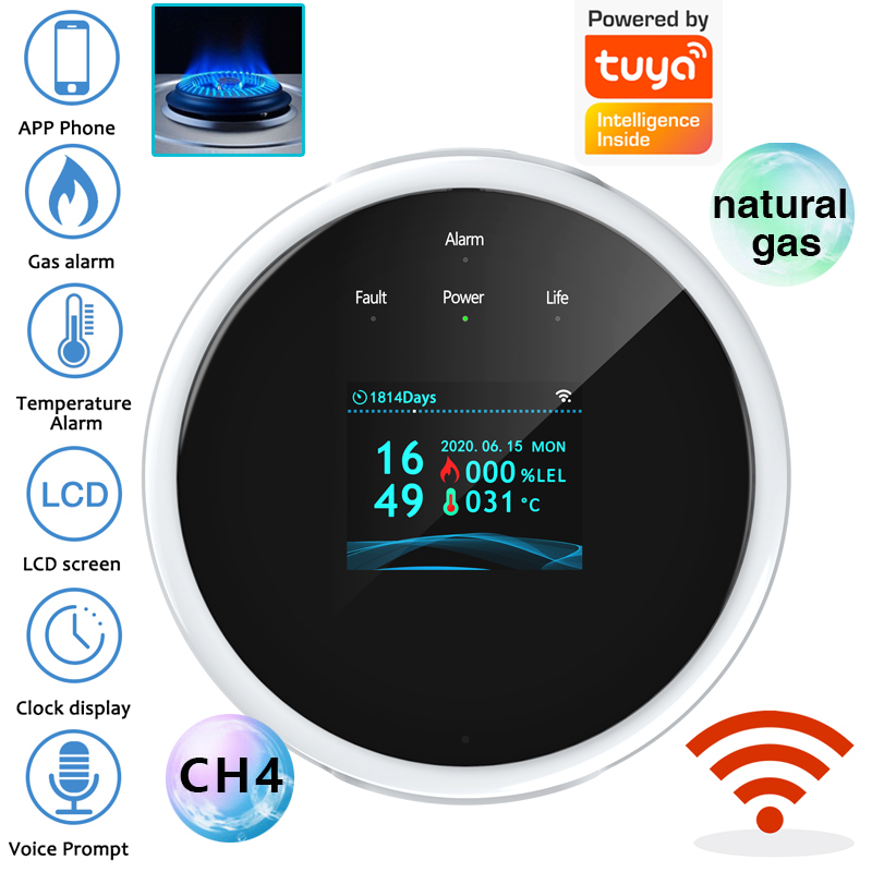 2.4G WiFi Gas Alarm Sensor Com - đánh giá và giá Home Security With Ai