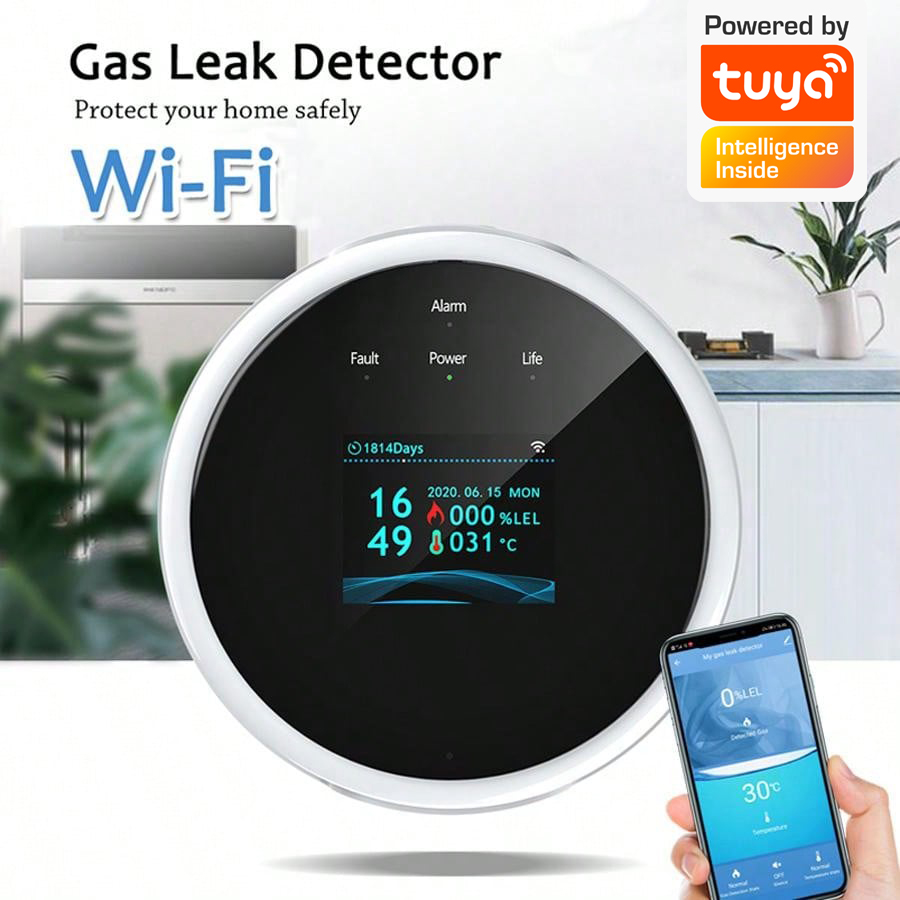 2.4G WiFi Gas Alarm Sensor Com - đánh giá và giá Home Security With Ai