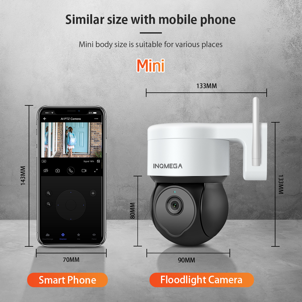 INQMEGA 5MP Tuya Outdoor PTZ C - đánh giá và giá Home Yard Security