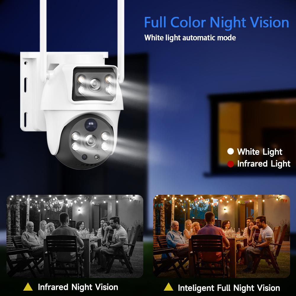 WiFi Solar Camera Dual Lenses  - đánh giá và giá Home Security Outdoor Camera System