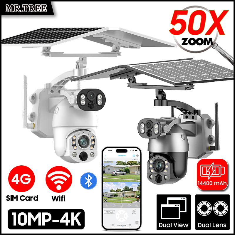 4K 50X Optical Zoom Dual Lens  - đánh giá và giá Home Security Outdoor Camera System