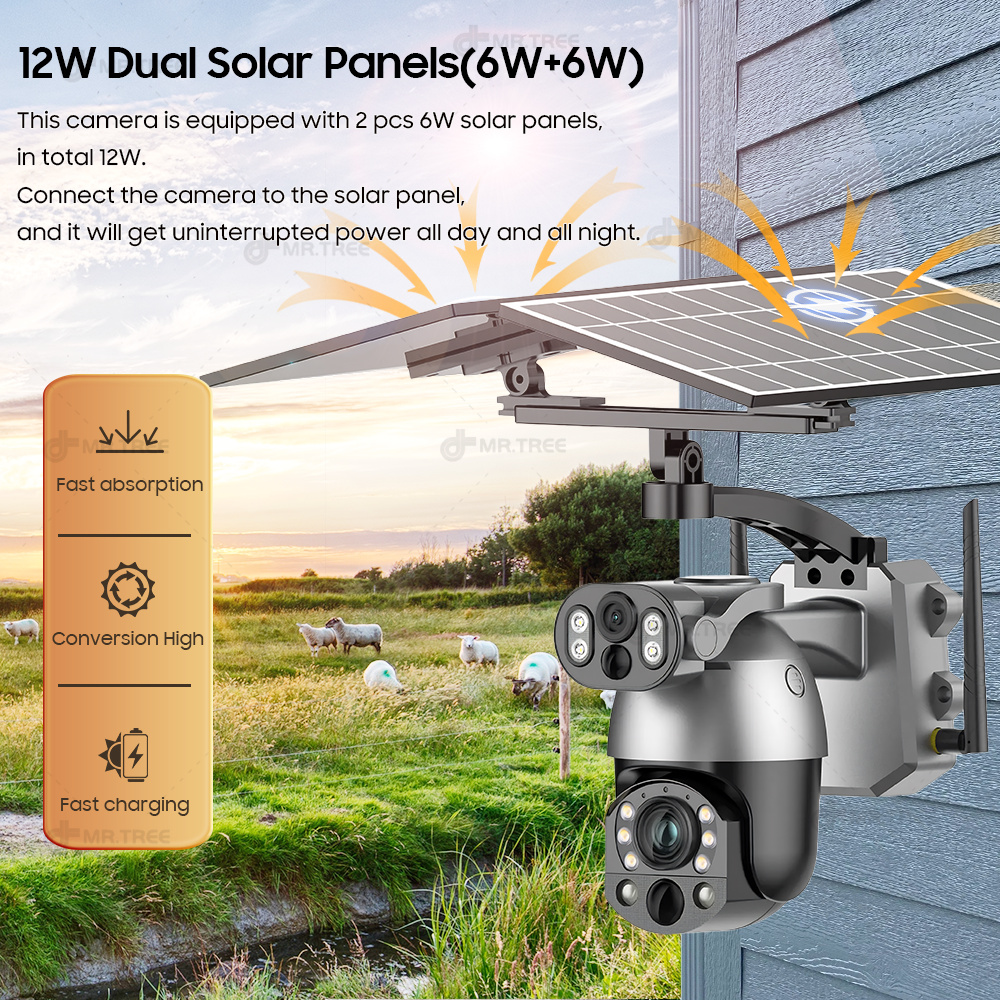 4K 50X Optical Zoom Dual Lens  - đánh giá và giá Home Security Outdoor Camera System