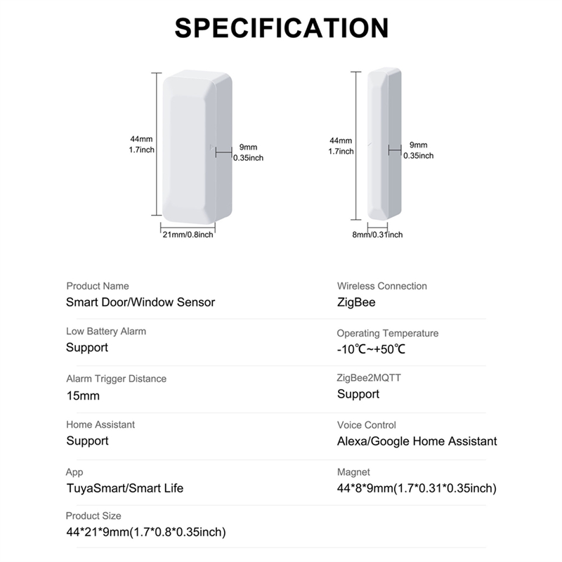 ABLG Tuya Zigbee Door Sensor W - đánh giá và giá Home Security With Alarm