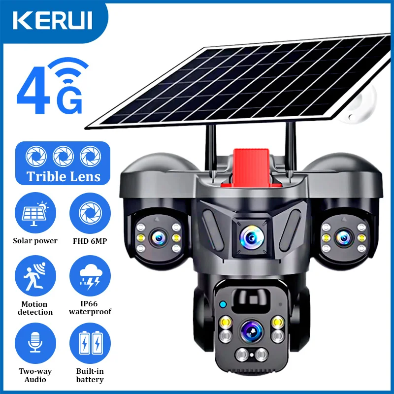 KERUI Outdoor PTZ 6MP 4G SIM W - đánh giá và giá Home Security Outdoor Camera System