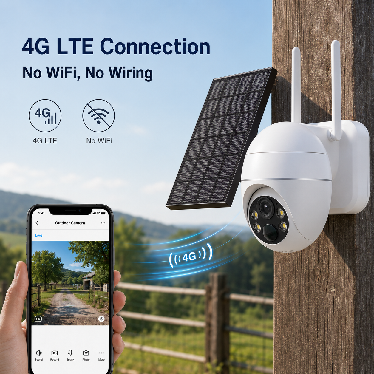 Outdoor 4G SIM Card Security C - đánh giá và giá Home Security Outdoor Camera System