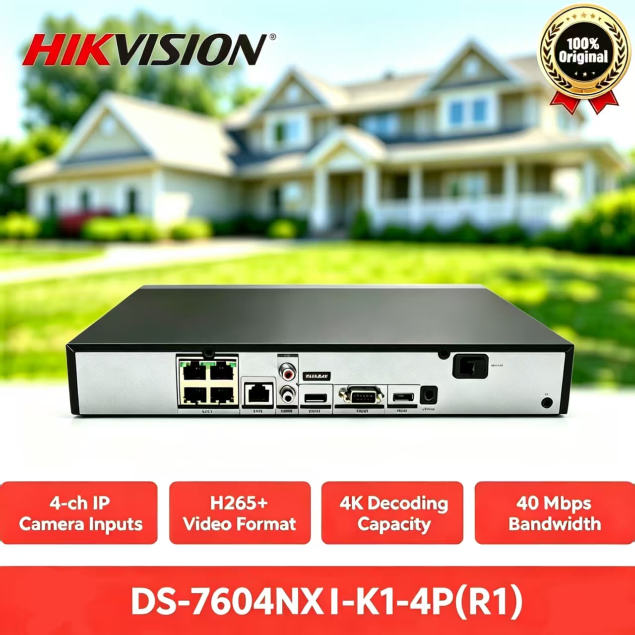 Hikvision NVR DS-7604NXI-K1-4P - đánh giá và giá Home Security Hikvision