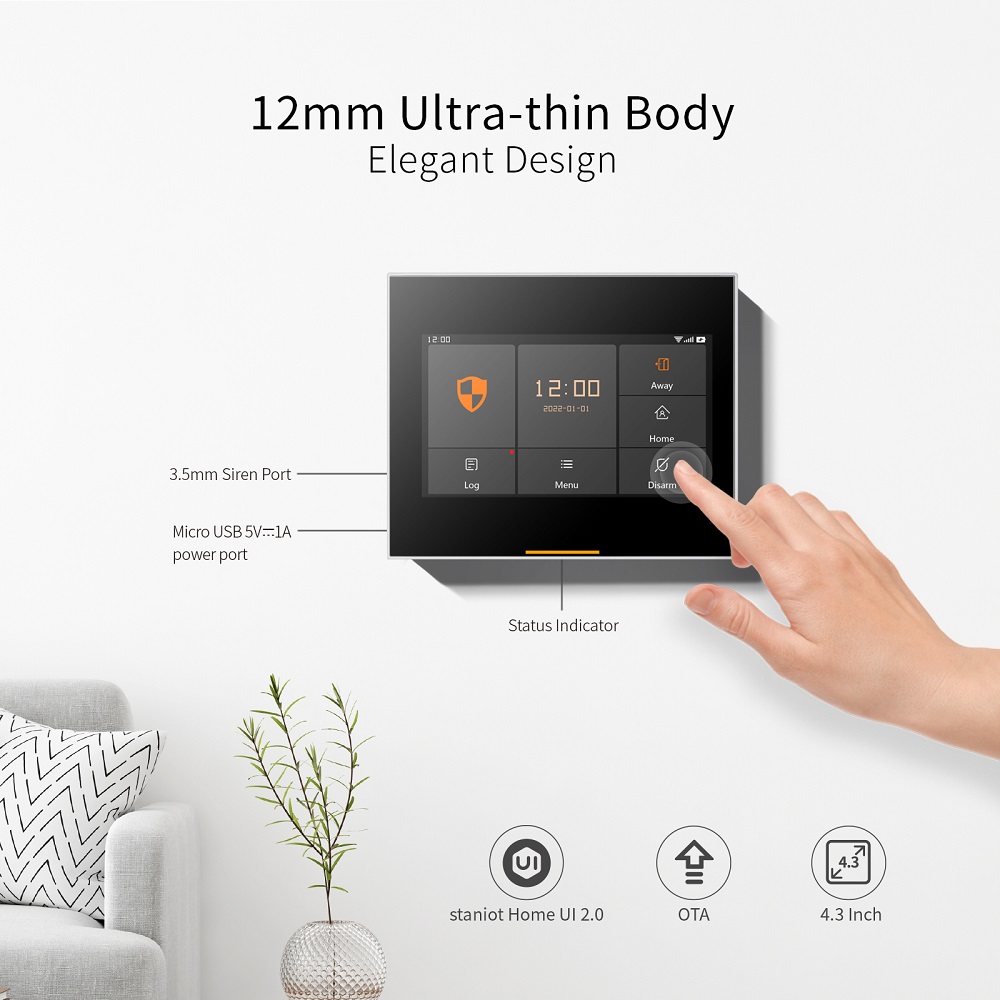 Staniot 433MHz Wireless Wifi 4 - đánh giá và giá Sim Gsm Alarm