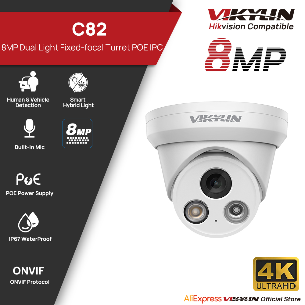 VIKYLIN 8MP 4K Dual Light IP C - đánh giá và giá Home Security Service