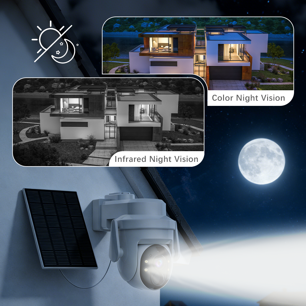 2K Solar Security Camera Pan/T - đánh giá và giá Home Security Outdoor Camera System