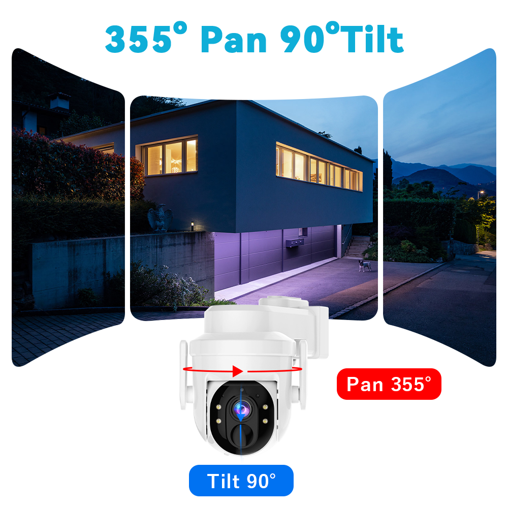 2K Solar Security Camera Pan/T - đánh giá và giá Home Security Outdoor Camera System